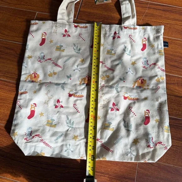Festive Print Canvas Tote Bag - Cats - Picture 2 of 8